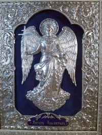 Икона "Ангел Хранитель" (30х34, серебрение, №3)