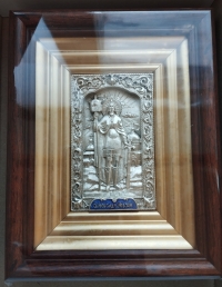 Ікона іменна "Олександр Невський" (сріблення, 14х17)
