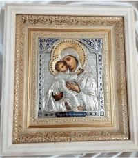 Ікона Богородиці "Володимирська" (позолочений вінець, 25х27)