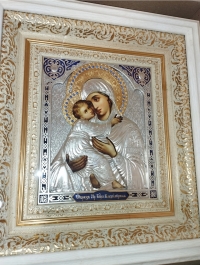Ікона Богородиці "Володимирська" (позолочений вінець, 25х27)