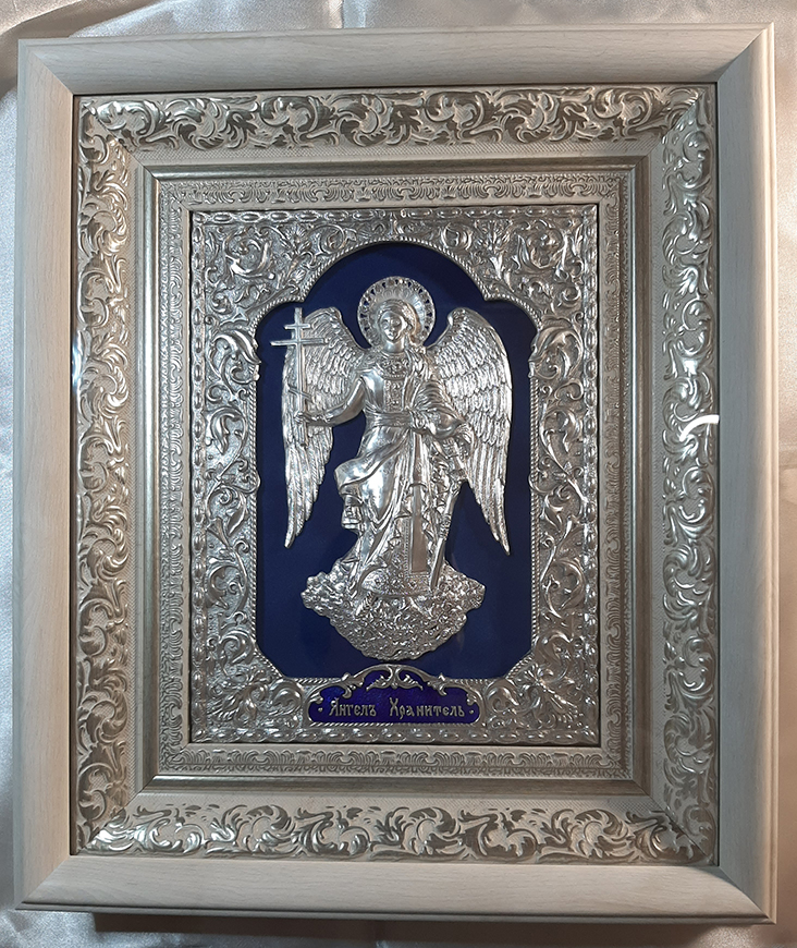 Ікона "Ангел Хранитель" (сріблення, 30х34) №3