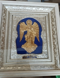 Икона "Ангел Хранитель" (30х34, позолота и серебрение, №3/1)